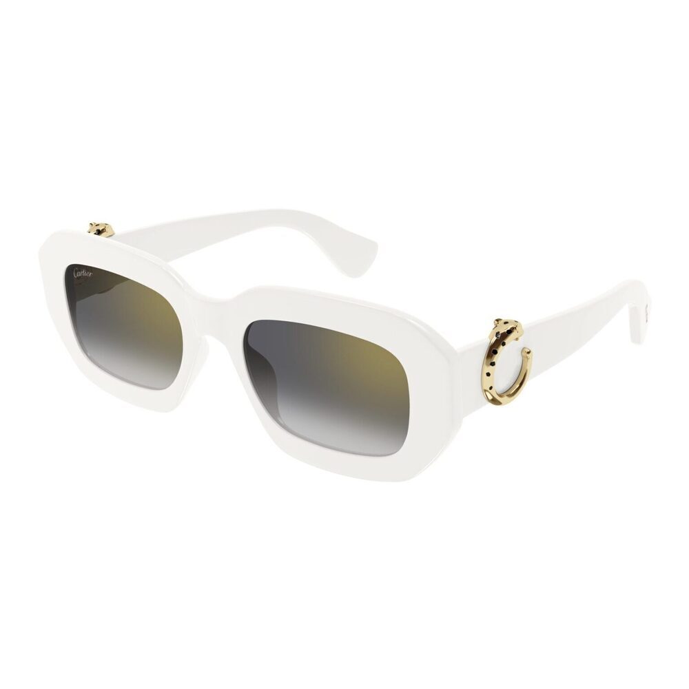 Cartier CT0546S-003 Sunglasses White Grey Acetate